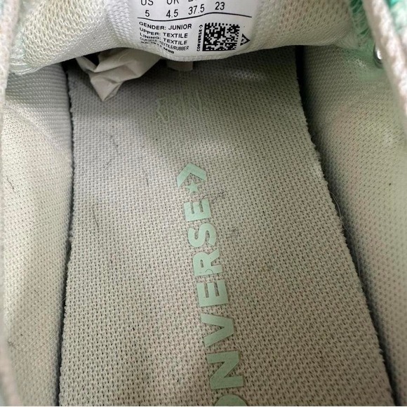 Floral Green and White Women's Sneakers - Picture 7 of 8